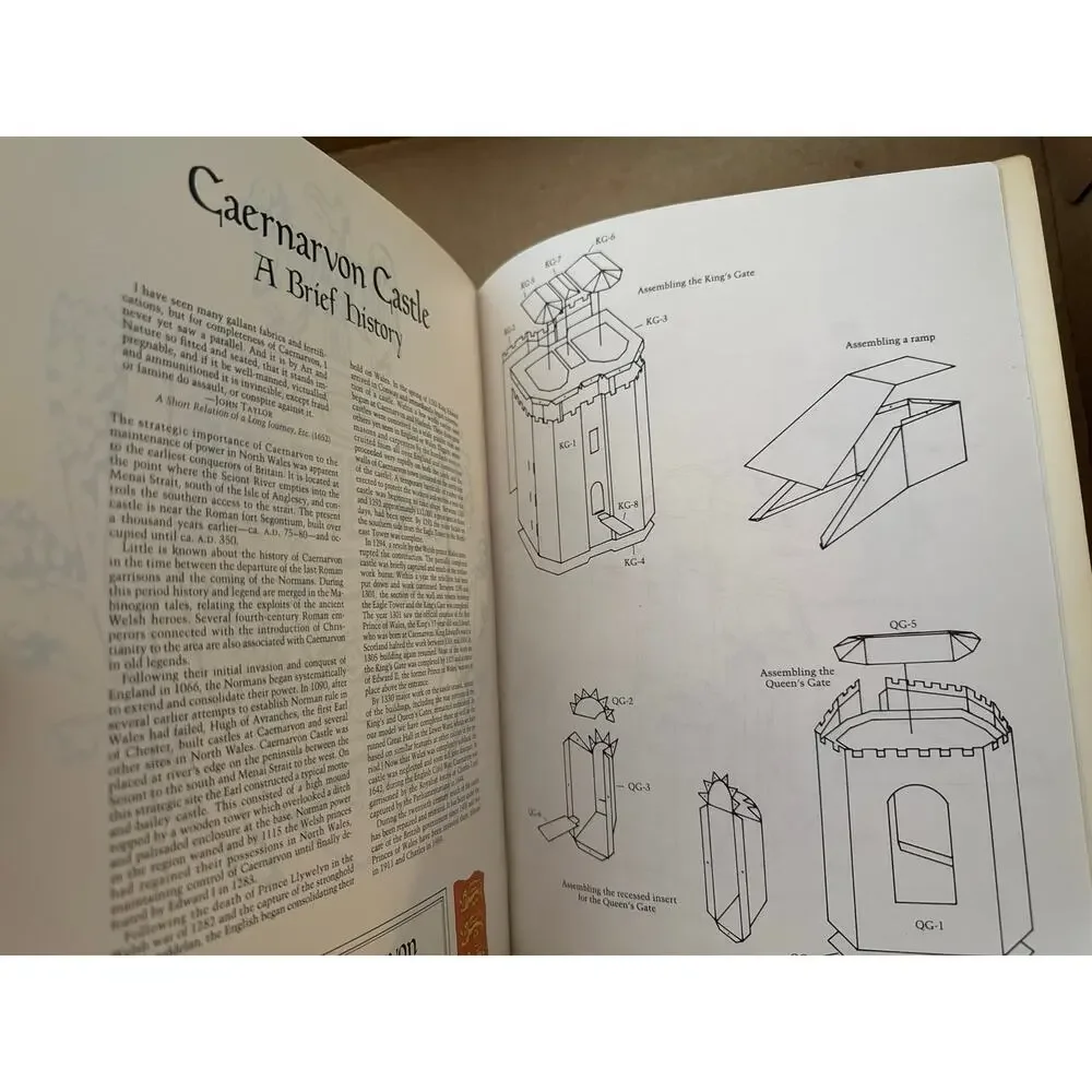 Vintage 1984 Cut Assemble A Medieval Castle Model of Caernarvon Castle Wales